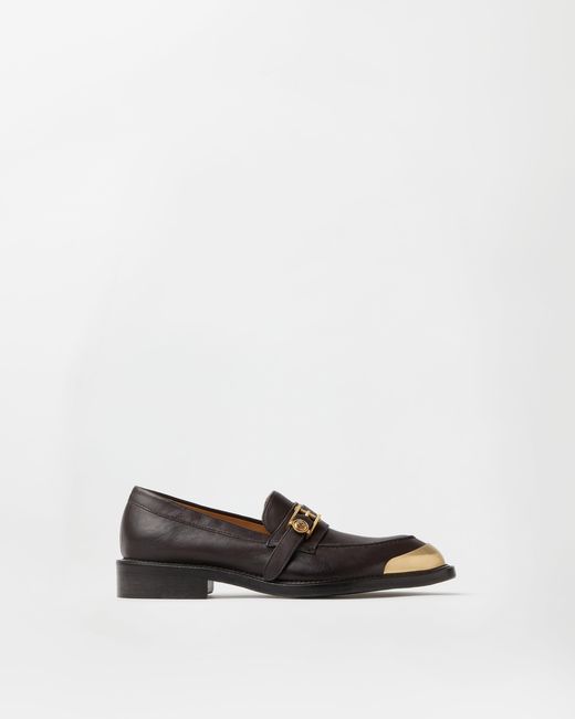 Versace White Primo Leather Loafers