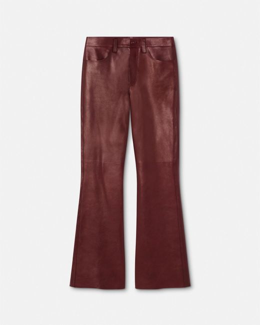Versace Flared Leather Pants for men