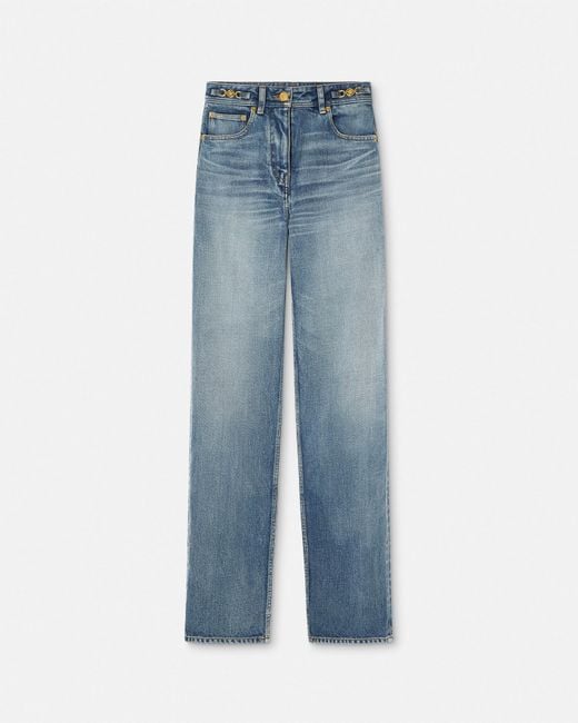 Vaqueros De Corte Estándar Hechos En Japón Versace de color Blue