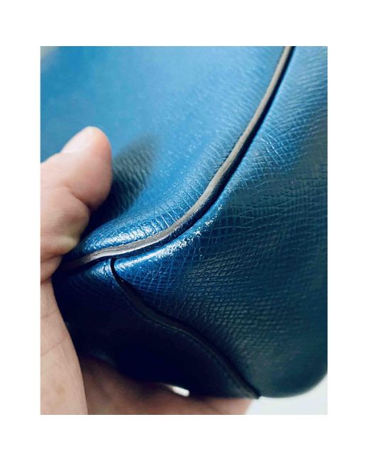 Louis Vuitton Roman Leather Bag in Blue for Men - Lyst