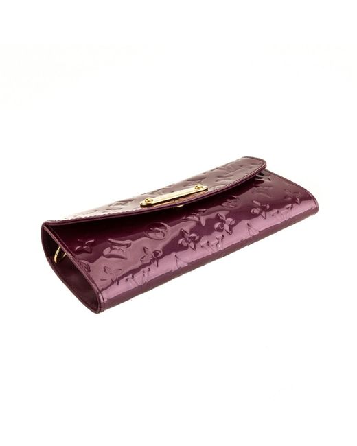 louis vuitton purple patent purse