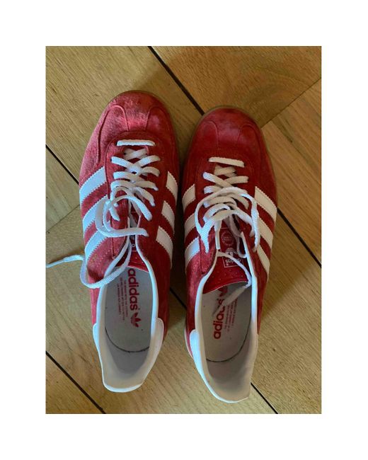 mens red gazelle trainers