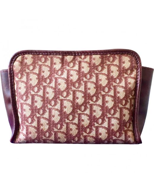 Lyst Dior Pre Owned Vintage Burgundy Cloth Clutch Bag Dior Multicolor Pre Owned Vintage Burgundy Cloth Clutch Bag Lyst