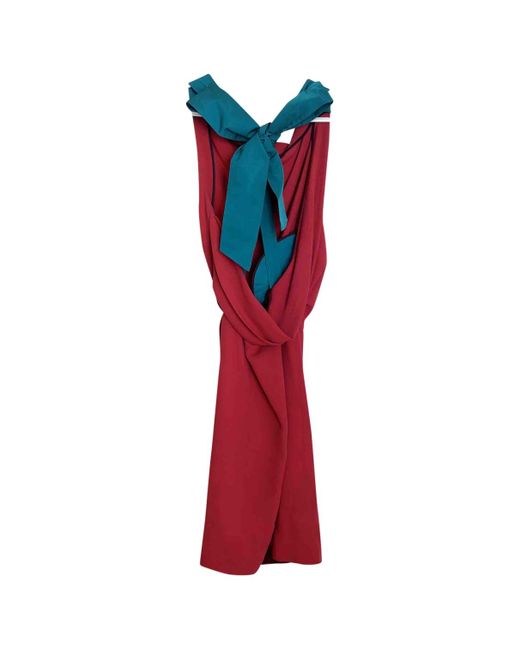 Louis Vuitton Silk Mid-length Dress in Pink - Lyst