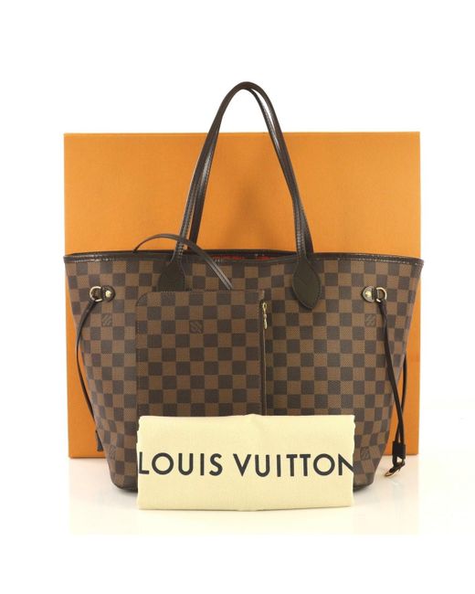 Louis Vuitton Neverfull Brown Cloth in Brown - Save 14% - Lyst