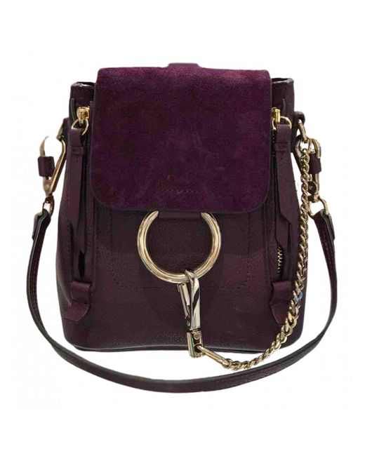 chloe faye leather backpack