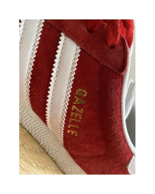 red leather gazelles