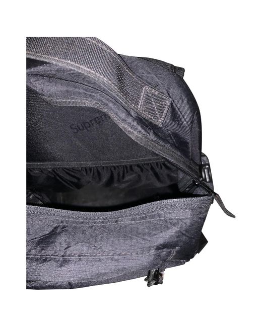 supreme black leather backpack