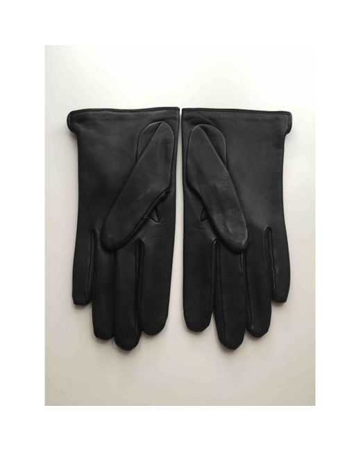 Louis Vuitton Leather Gloves in Black - Lyst