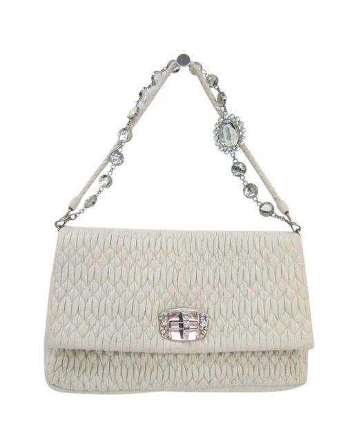 miu miu white handbag