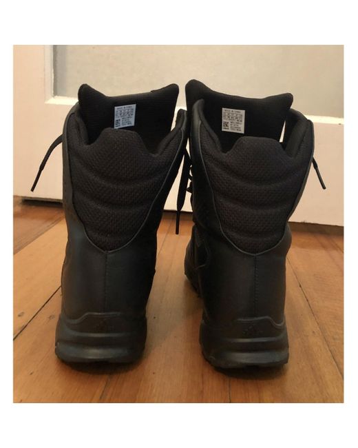 adidas black leather boots