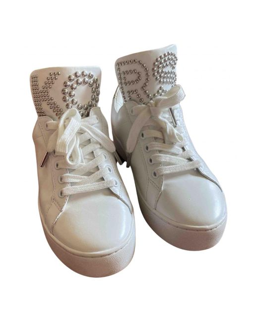 michael kors white leather trainers