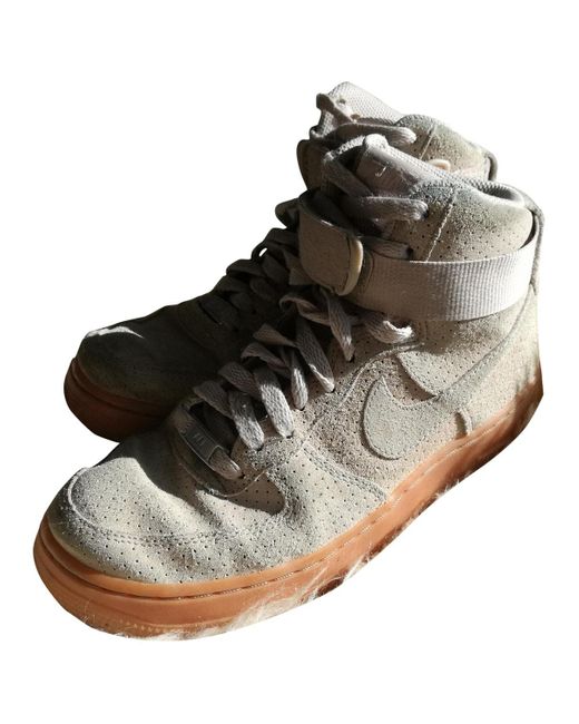 air force beige suede