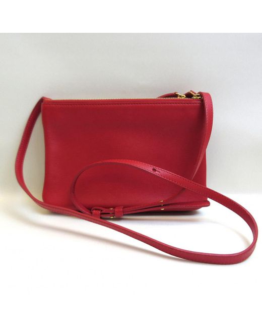 celine trio bag red