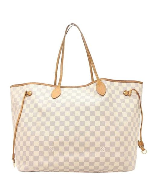 Louis Vuitton Neverfull White Cloth in White - Lyst