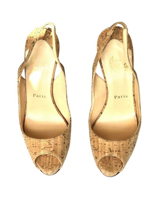 louboutin beige sandals