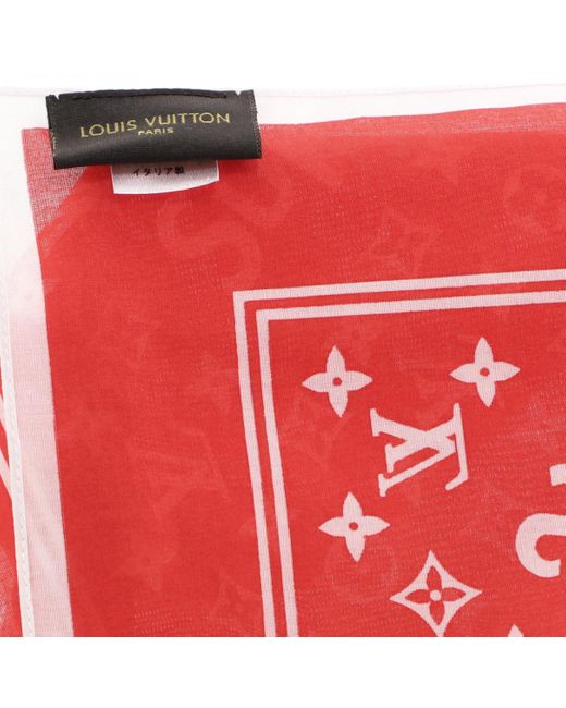 Louis Vuitton Scarf in Red - Lyst
