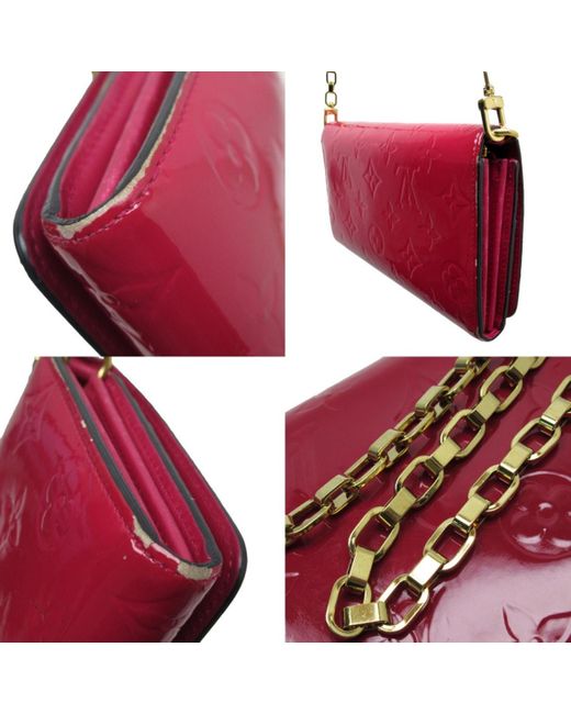 Louis Vuitton Patent Leather Wallet in Red - Lyst