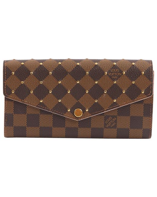 Lyst - Louis Vuitton Pre-owned Brown Cloth Wallets in Brown
