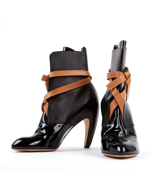 Lyst - Louis Vuitton Patent Leather Boots in Black