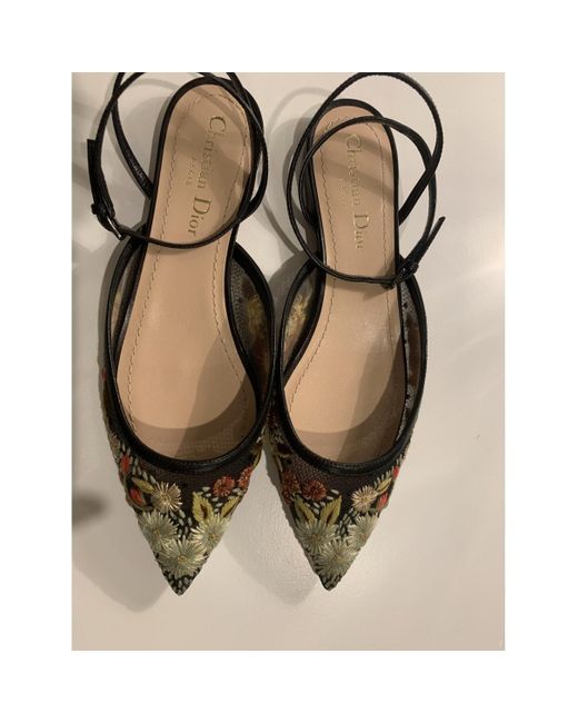 dior poème lace ballerina flat
