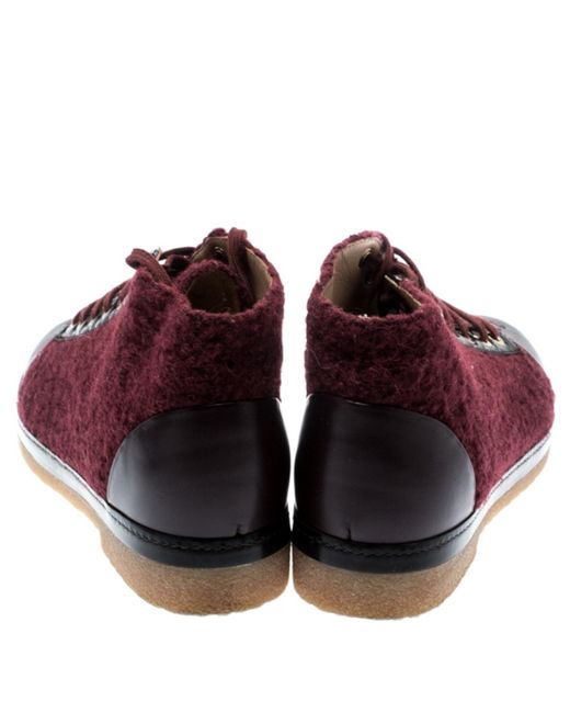 chanel burgundy boots