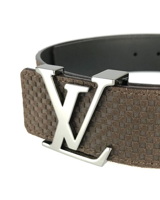 Louis Vuitton Brown Leather Belts for Men - Lyst