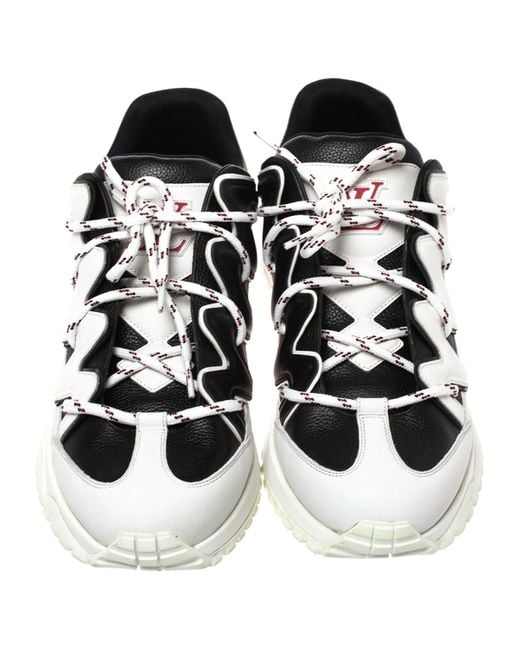 Louis Vuitton Zig Zag Leather Low Trainers in White for Men - Lyst