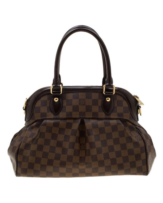 Louis Vuitton Trevi Brown Cloth Handbag - Save 17% - Lyst