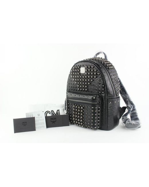 Mcm Leather Backpack In Black Lyst