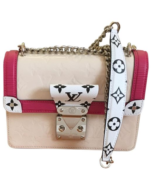 Louis Vuitton Patent Leather Crossbody Bag in Pink - Lyst