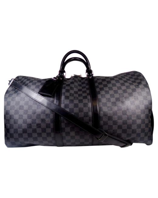 Men S Keepall Gray Cloth Bag