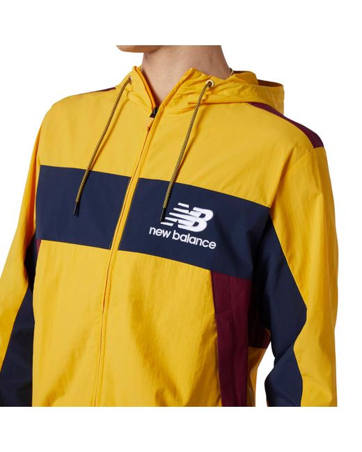 New Balance Nb Athletics Higher Learning Windbreaker in Yellow for Men |  Lyst UK