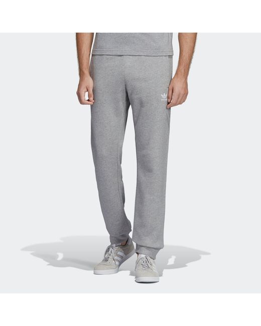 adidas Originals Trefoil Essentials Joggers in Grey for Men | Lyst UK