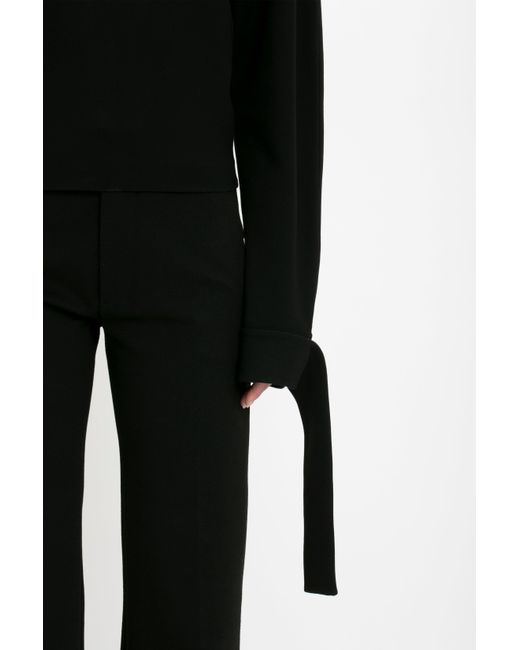 Victoria Beckham Black Tailored Straight Leg Trouser
