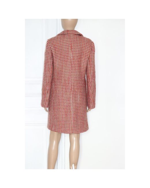 manteau laine rose
