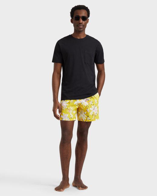 Vilebrequin Yellow Swim Shorts Hawai Splash for men