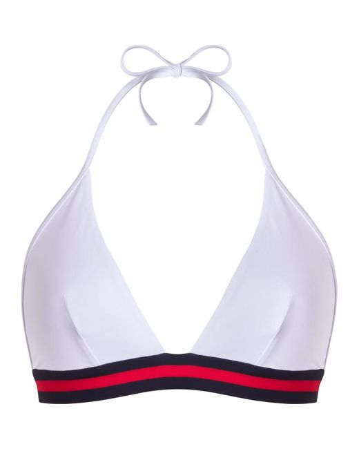 Top bikini donna all'americana tinta unita - x ines de la fressange - costume da bagno - fleche di Vilebrequin in White