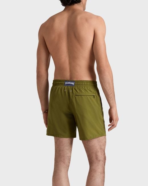 Vilebrequin Green Micro-Perforated Ultra-Light And Packable Swim Shorts Solid for men
