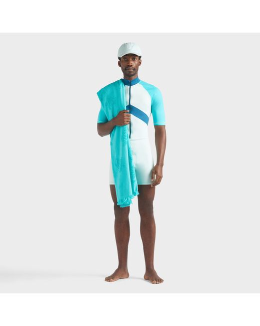 Rash Guard Intera Uomo Tricolore di Vilebrequin in Blue da Uomo