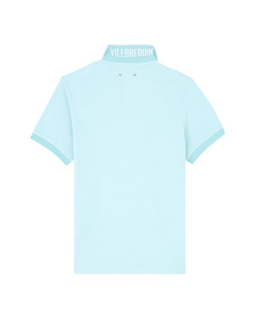 Vilebrequin Solid Polohemd Aus Baumwolle Mit Changierendem Effekt Für Herren in Blue für Herren