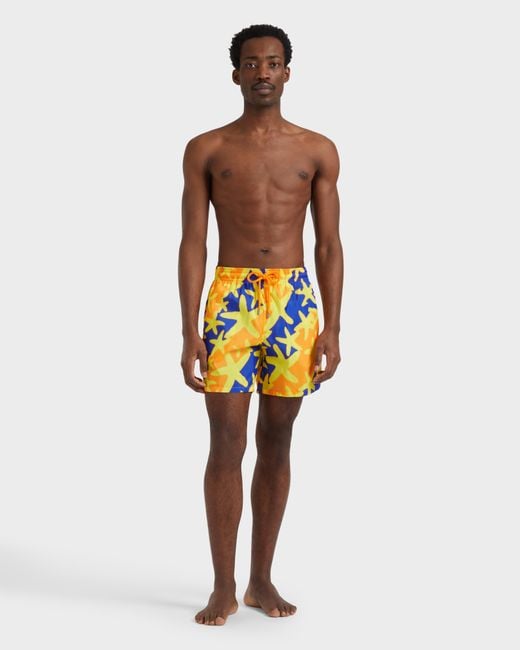 Vilebrequin Ultra-light And Packable Swim Shorts Starlight - Swimwear - Mahina - Orange - Size Xs for men