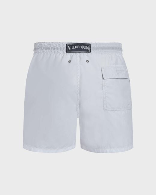 Vilebrequin Blue Swim Trunks Embroidered Whale - Swimwear - Motu - White - Size Xxxl for men