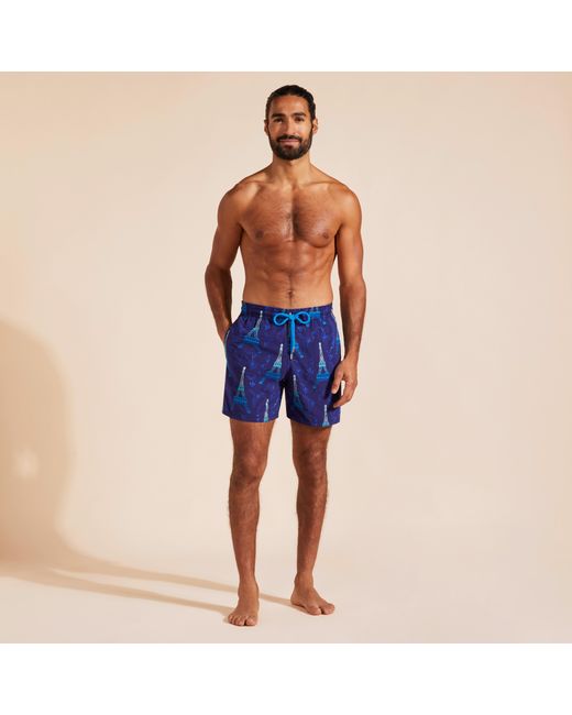 Maillot De Bain Homme Brodé Poulpe Eiffel Vilebrequin pour homme en coloris Blue
