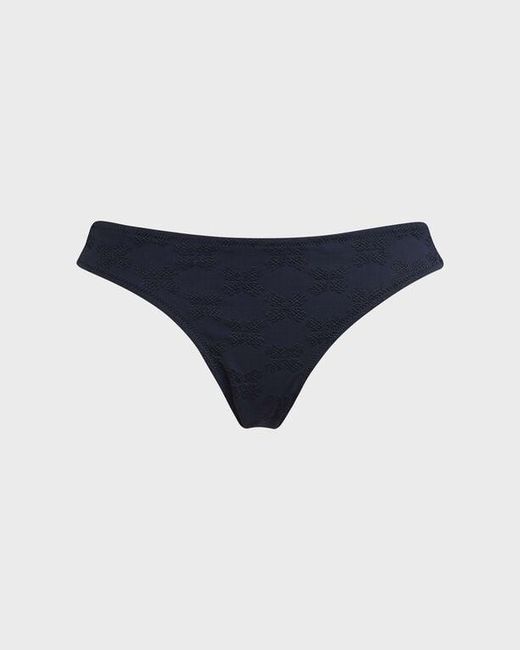 Vilebrequin Midi Brief Bikini Bottom Turtles Monogram - Swimwear - Frise - Blue - Size M