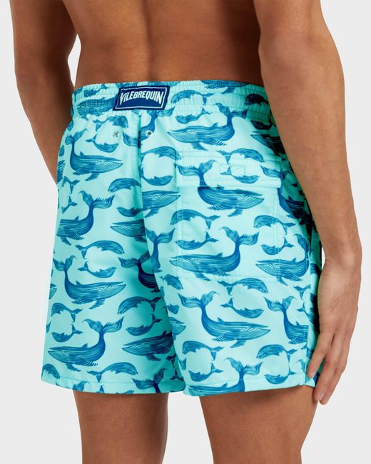 Vilebrequin Blue Swim Shorts Whales for men