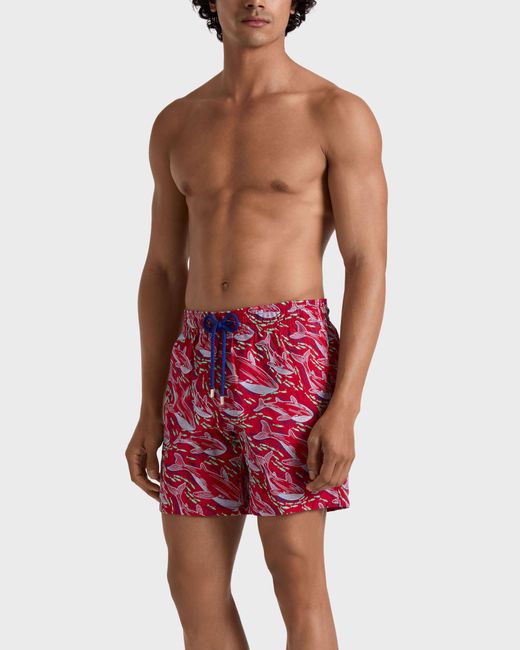Vilebrequin Embroidered Swim Trunks Whales Offset - Limited Edition - Swimwear - Mistral - Red - Size M for men