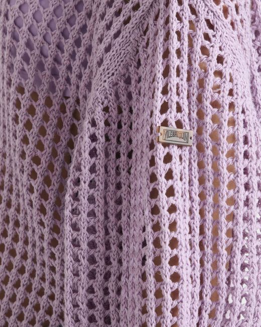 Vilebrequin Purple Crochet Sweater Solid