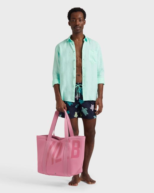 Vilebrequin Einfarbiges Hemd Aus Leinen Für Herren - Hemd - Caroubis - Grün - Größe S in Blue für Herren