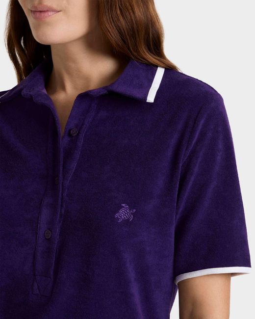 Vilebrequin Blue Terry Polo Solid